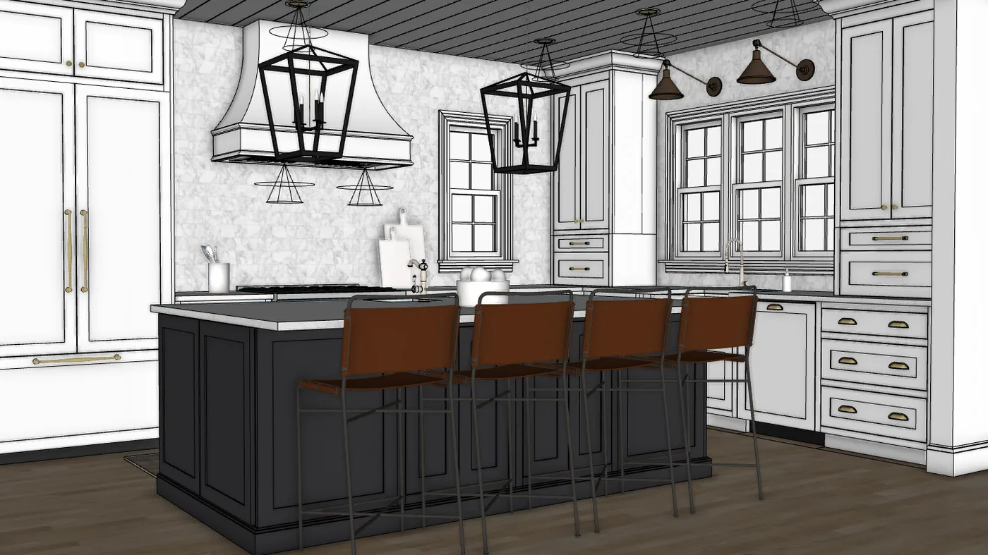 Transitional Kitchen Design Rendering Kitchen Remodel by NOCO Accents project photo