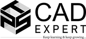 Logo of CAD Experts with a cube icon and tagline